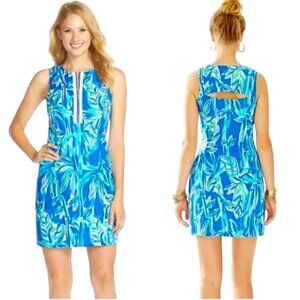 LILLY PULITZER Penelope Shift Cotton Dress in Blue Crush